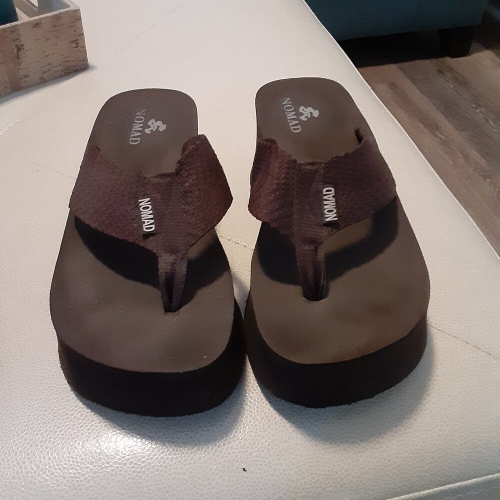 Nomad, Brown, Chunky, Flip Flps